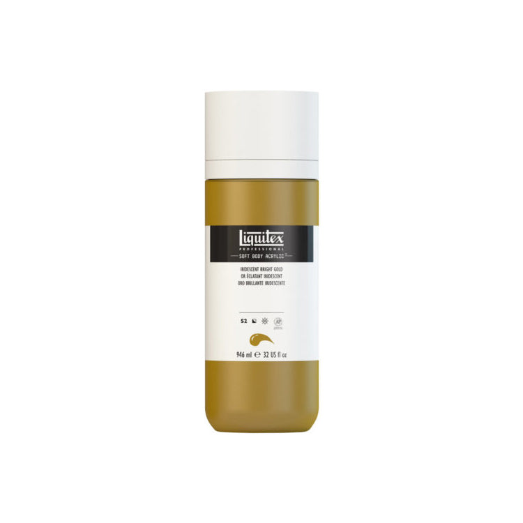 Liquitex Soft Body Acrylic Iridescent Bright Gold 237ml