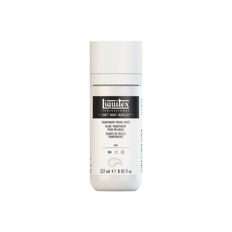 Liquitex Soft Body Acrylic Transparent Mixing White 237ml