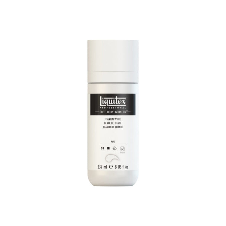 Liquitex Soft Body Acrylic Titanium White 237ml