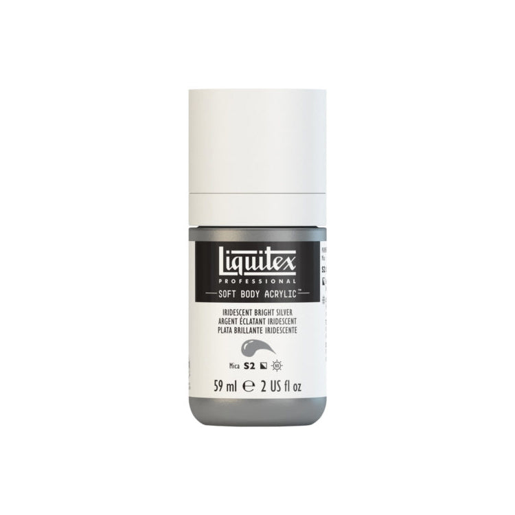 Liquitex Soft Body Acrylic Iridescent Bright Silver 59ml