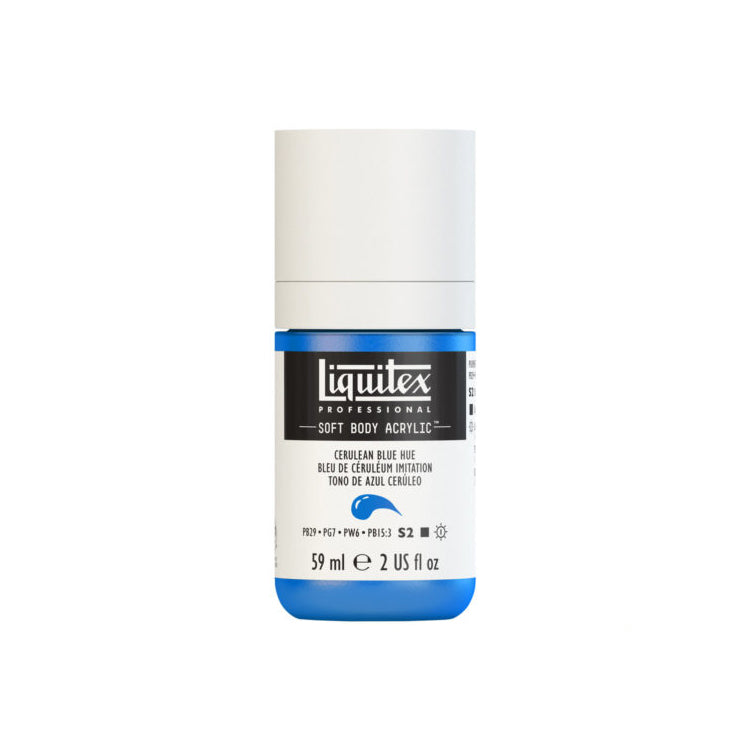 Liquitex Soft Body Acrylic Cerulean Blue Hue 59ml