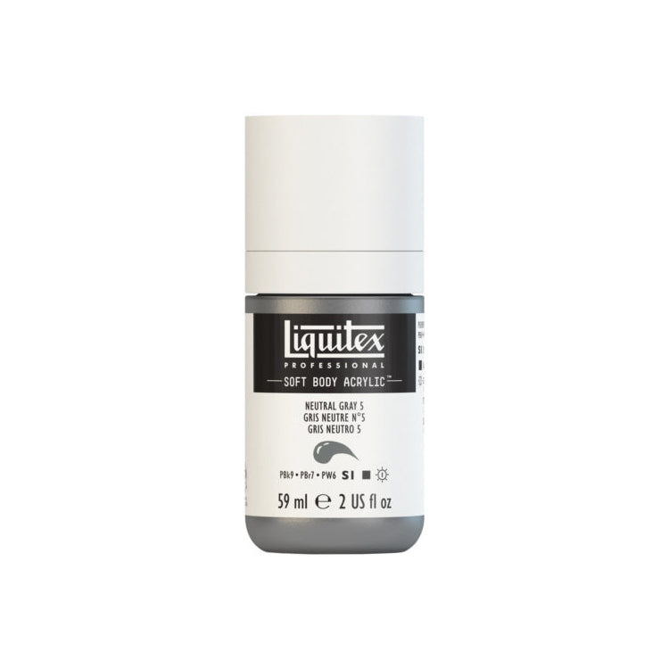 Liquitex Soft Body Acrylic Neutral Gray 5 59ml