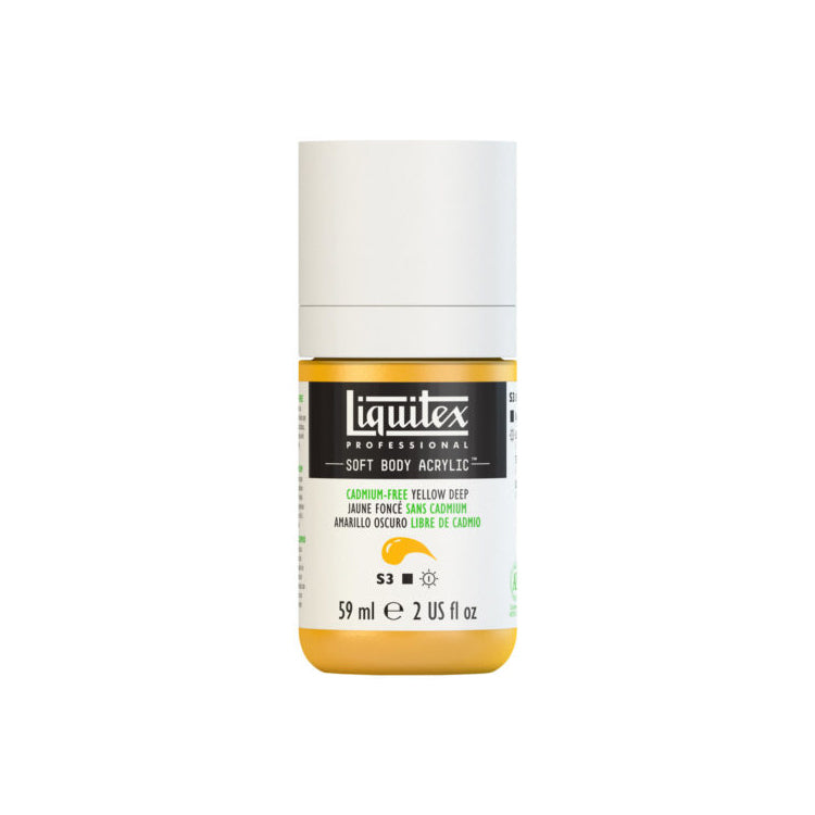 Liquitex Soft Body Acrylic Cadmium Free Yellow Deep 59ml