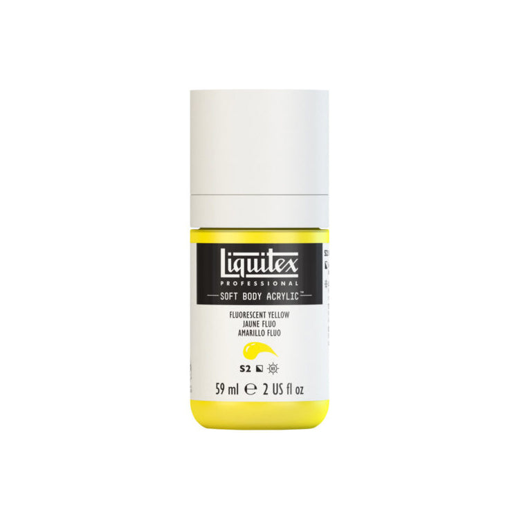 Liquitex Soft Body Acrylic Fluorescent Yellow 59ml