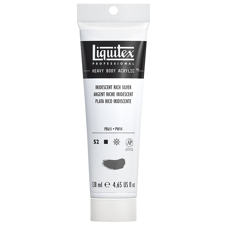 Liquitex Heavy Body Acrylic Iridescent Rich Silver 138ml