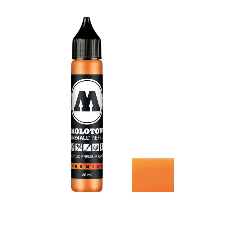 Molotow Acrylic Paint Marker Refill Neon Orange Fluorescent