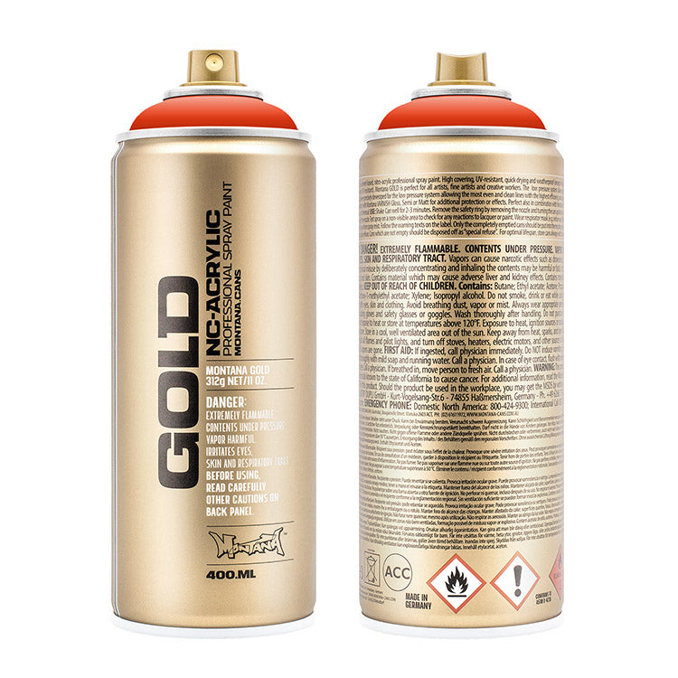 Montana Gold Acrylic Spray Paint Red Orange ⚠️