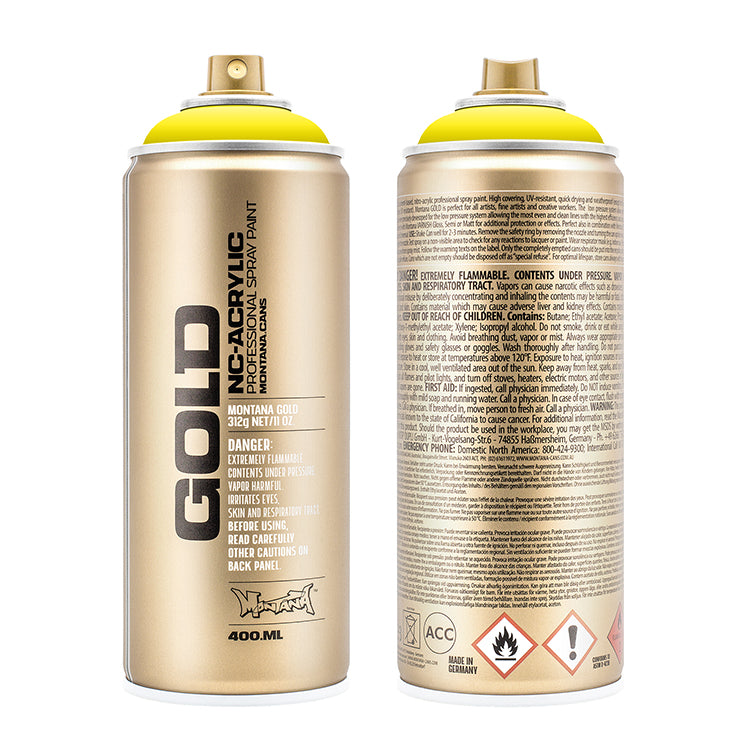 Montana Gold Acrylic Spray Paint 100 Percent Yellow ⚠️