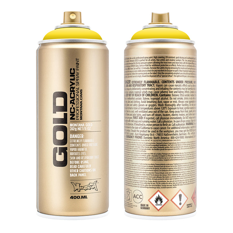 Montana Gold Acrylic Spray Paint Shock Yellow Light ⚠️