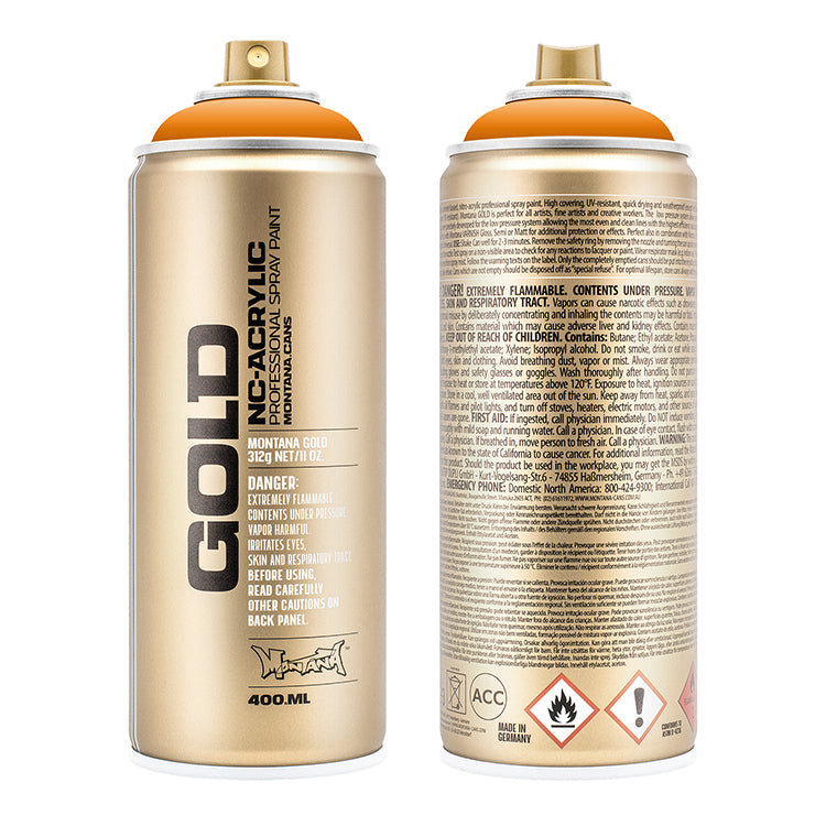 Montana Gold Acrylic Spray Paint Shock Orange Light ⚠️