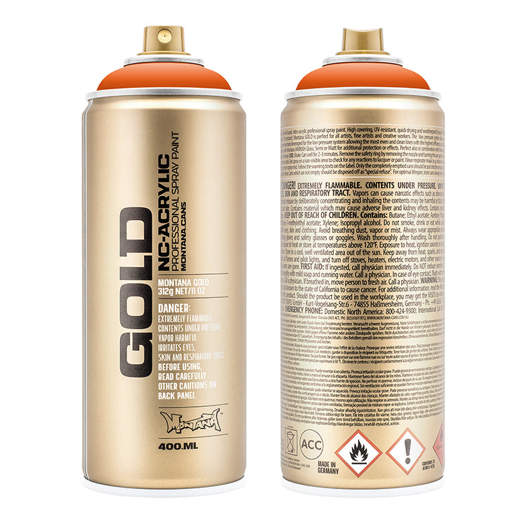 Montana Gold Acrylic Spray Paint Shock Orange ⚠️