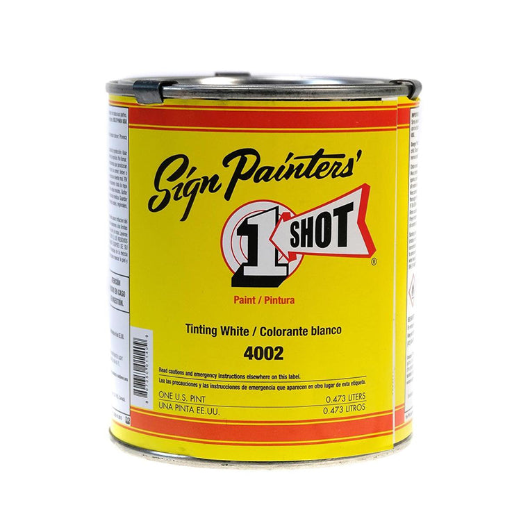 One Shot Enamel Tinting White 1/2 Pint ⚠️