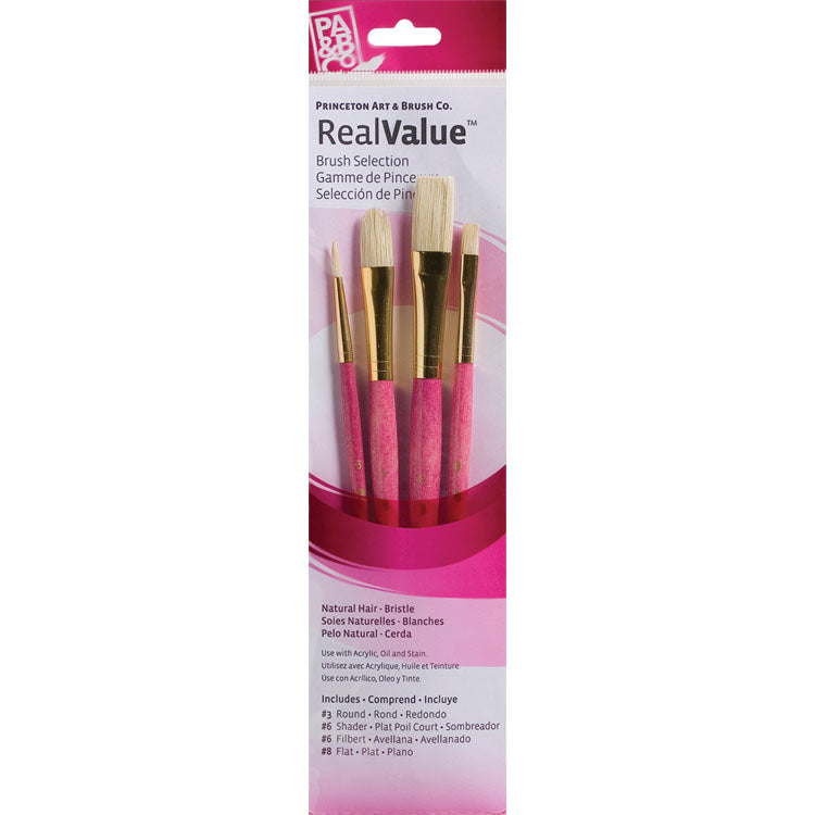 Princeton Brush Bristle Value 4 Pack
