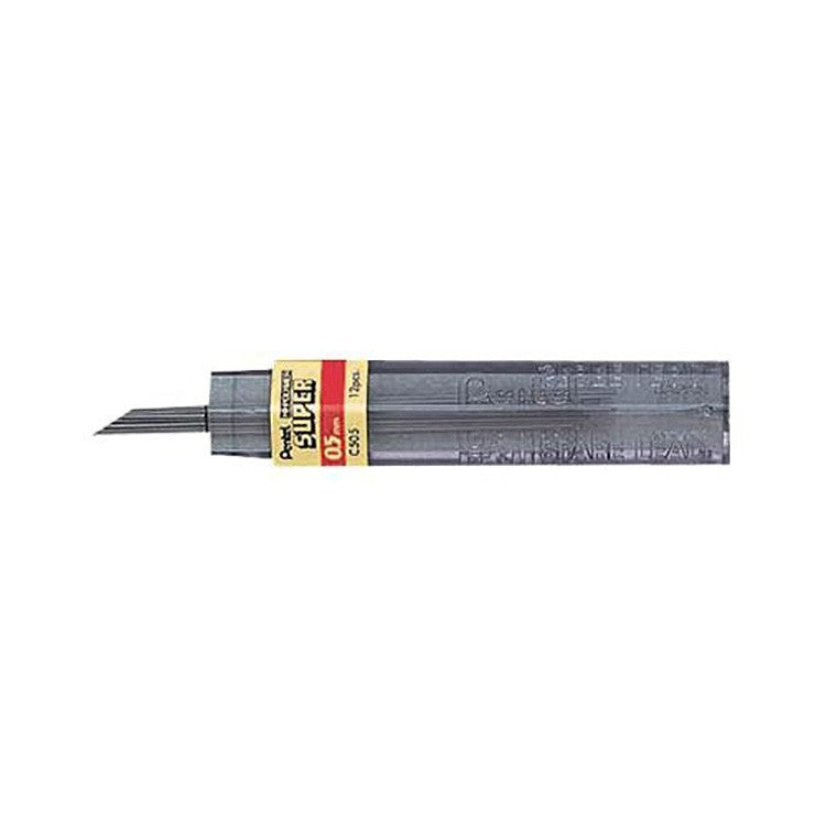 Pentel Mechanical Pencil Lead .5mm 6H 12 Pack
