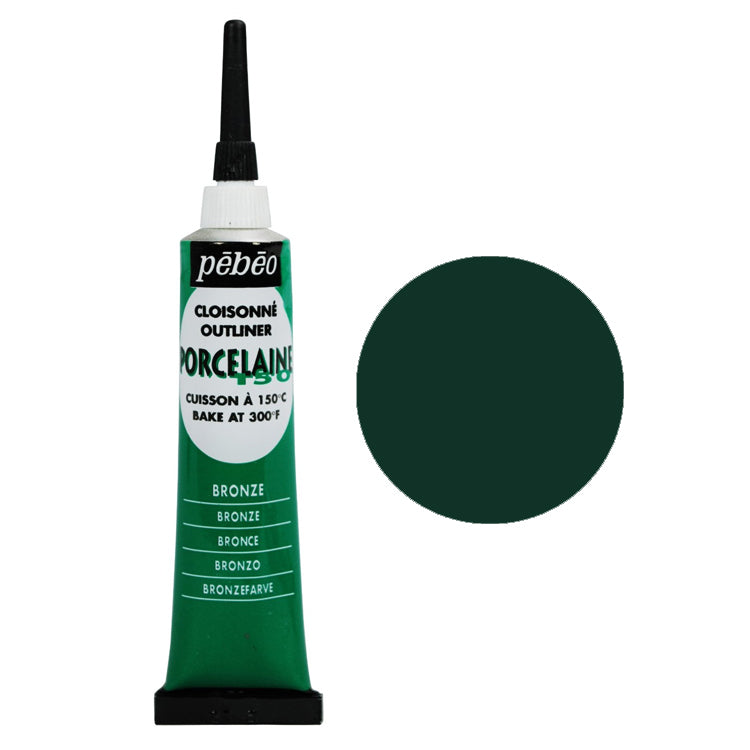 Pebeo Porcelaine 150 China Paint Outliner Bronze Green