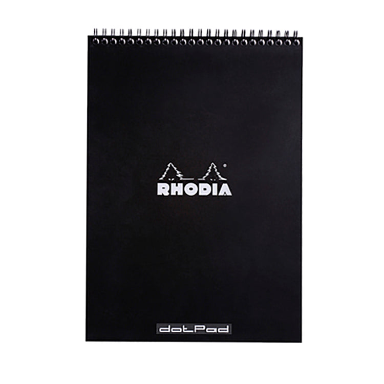 Rhodia Spiral Dot A4 Pad 8.25 x11.75 Black