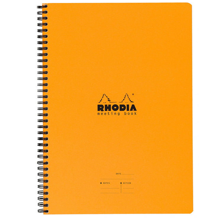 Rhodia Meeting Book A4 Spiral Bound Orange