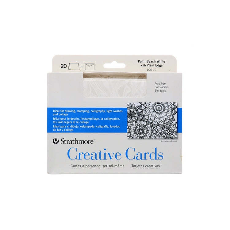 Strathmore Creative Cards Palm Beach White 20 Pack