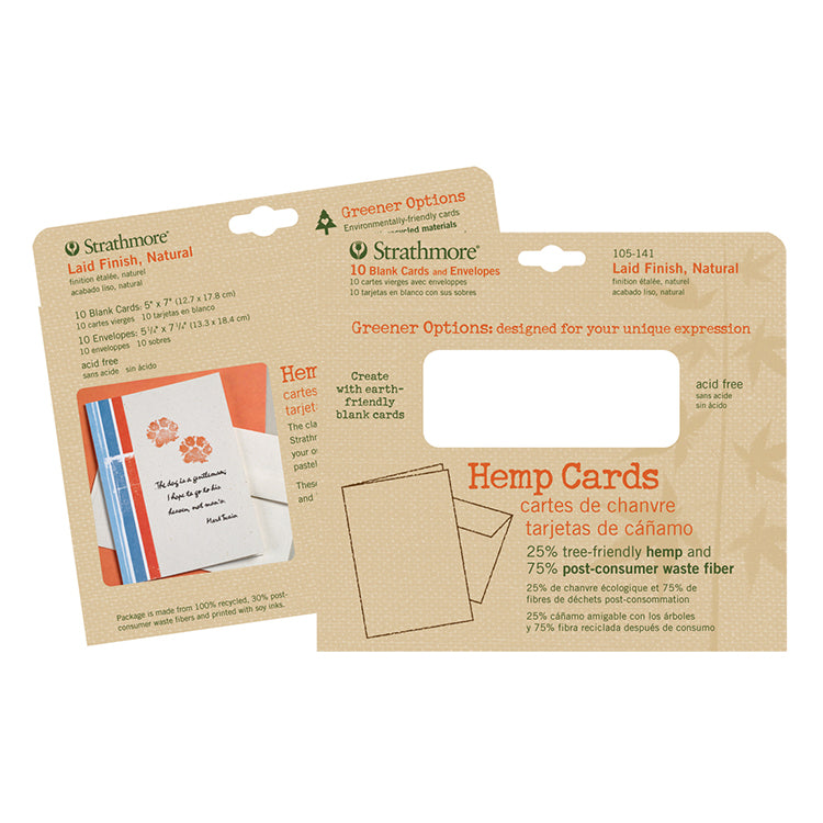 Strathmore Hemp Blank Greeting Cards 10 Pack
