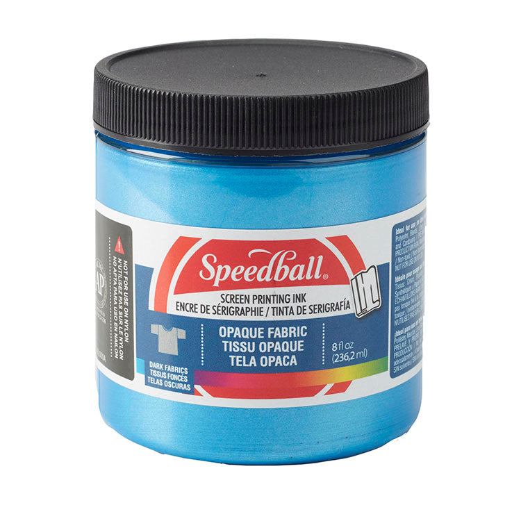Speedball Opaque Fabric Screen Printing Ink 8 oz. Blue Topaz