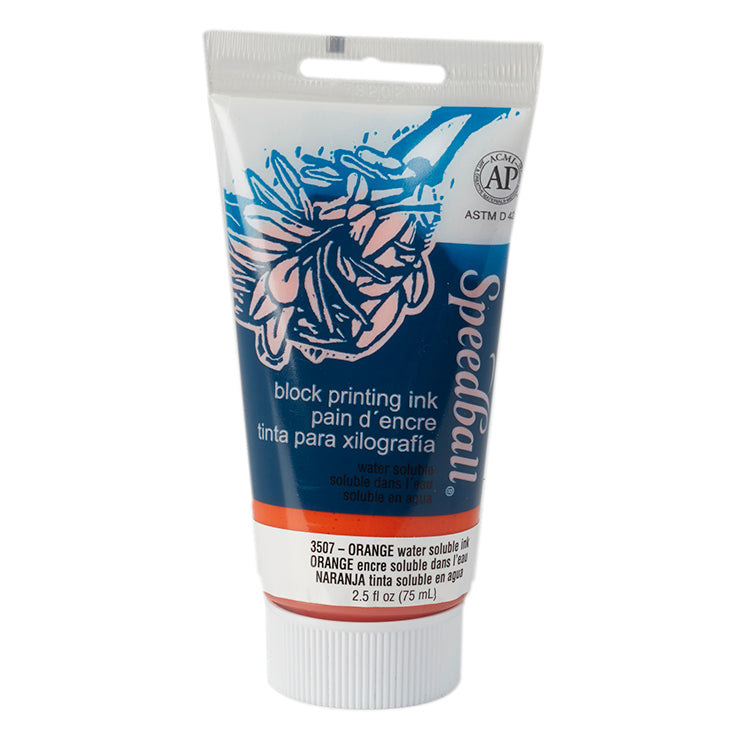 Speedball Block Ink Water Soluble 2.5oz Orange