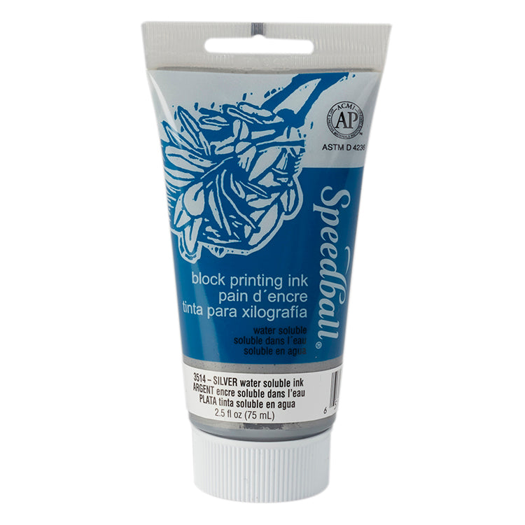 Speedball Block Ink Water Soluble 2.5oz Silver