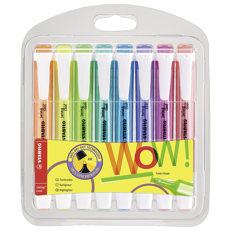 Stabilo Swing Cool Highlighters Wallet of 8