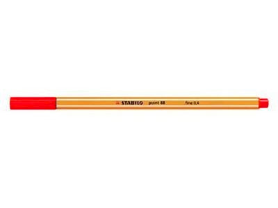 Stabilo Point 88 Fineliner Pen Neon Red