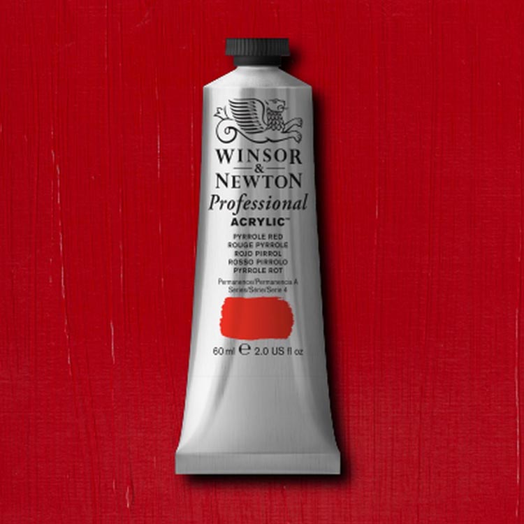 Winsor Newton Artists Acrylic Pyrrole Red 60ml