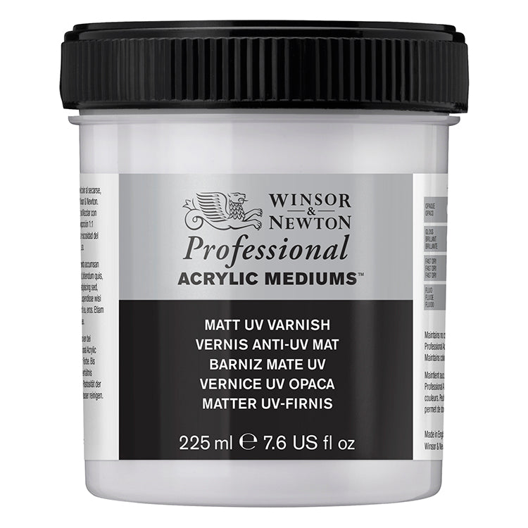 Winsor Newton Acrylic Matte UV Varnish 225ml Jar