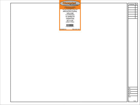 Clearprint 1000HTSA® 18"x24" Architect Blank - Vellum Sheets 10pk