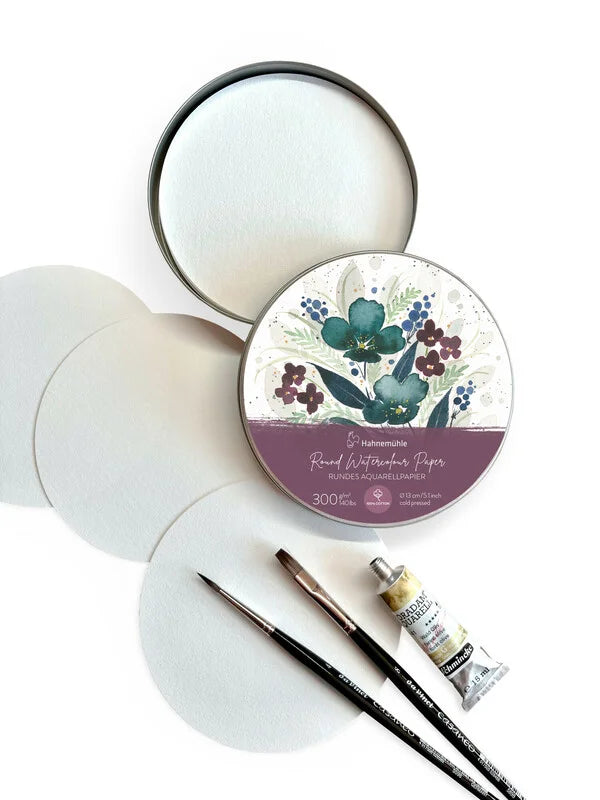 Hahnemuhle 5" Round Watercolor CP 300gsm 30 Sheet Tin