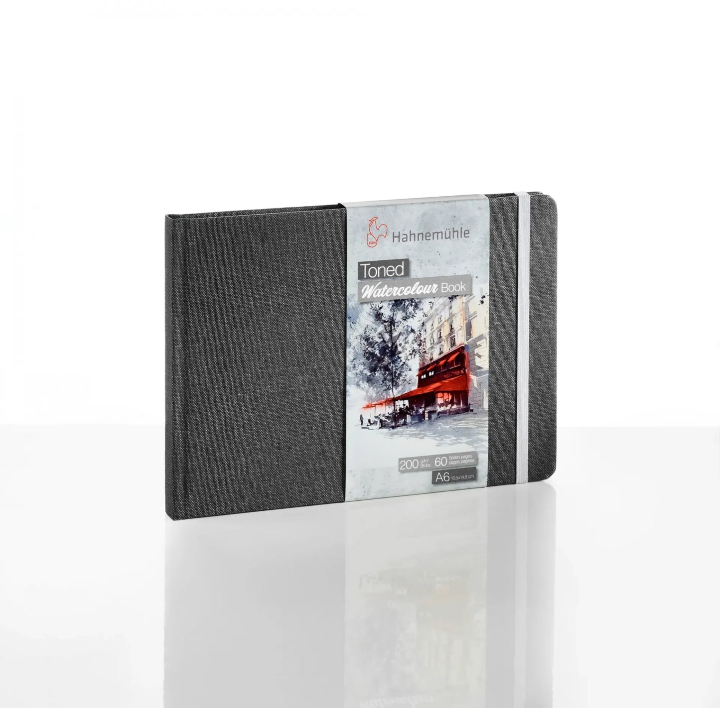 Hahnemuhle Toned Watercolor Book 200gsm Grey A6 Landscape