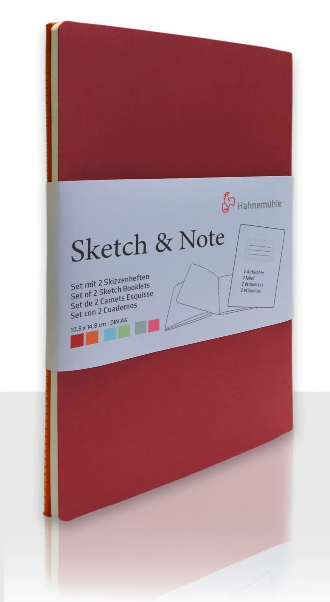 Hahnemuhle Sketch & Note A6 Booklets Red/Orange Bundle