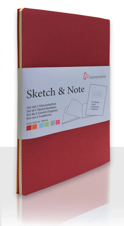 Hahnemuhle Sketch & Note A6 Booklets Red/Orange Bundle