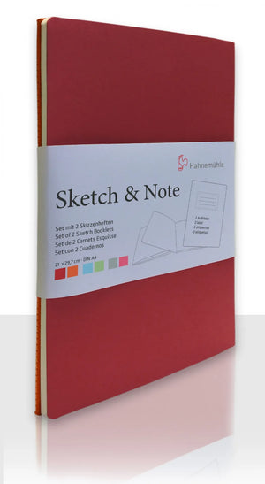 Hahnemuhle Sketch & Note A4 Booklets Red/Orange Bundle