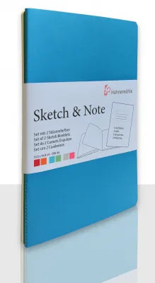 Hahnemuhle Sketch & Note A6 Booklets Blue/Green Bundle