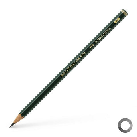 Faber-Castell 9000 Drawing Pencil 2B