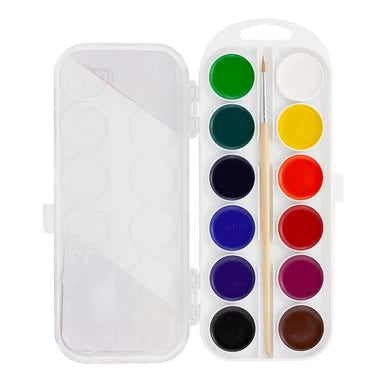 Playcolor Watercolor 12 Color Set with Brush