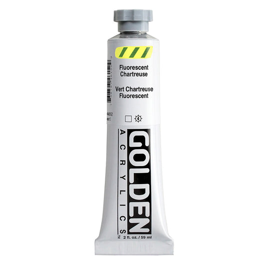Golden Heavy Body Acrylic Fluorescent Chartreuse 2oz ⚠️