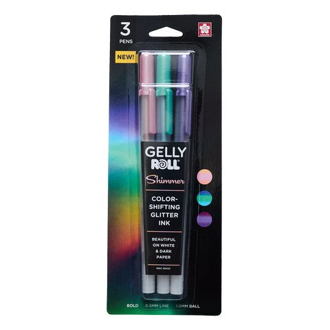 Gelly Roll 3 pack Shimmer Color Shifting Glitter Ink