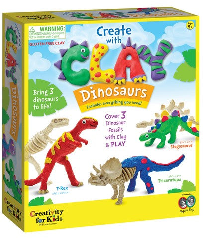 CREATIVITY FOR KIDS CREATE WITH CLAY DINOSAURS KIT