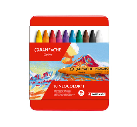 Neocolor l metal box 10 pastels assorted