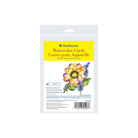 300 Series Watercolor Cards 6pk 3.45"x4.875"