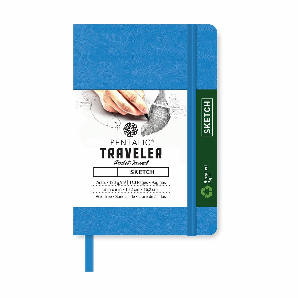 Pentalic Journal Pocket Sketch 4x6 Bright Blue