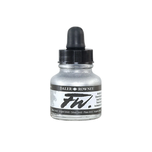 Daler Rowney FW Acrylic Ink 1oz Imitation Silver