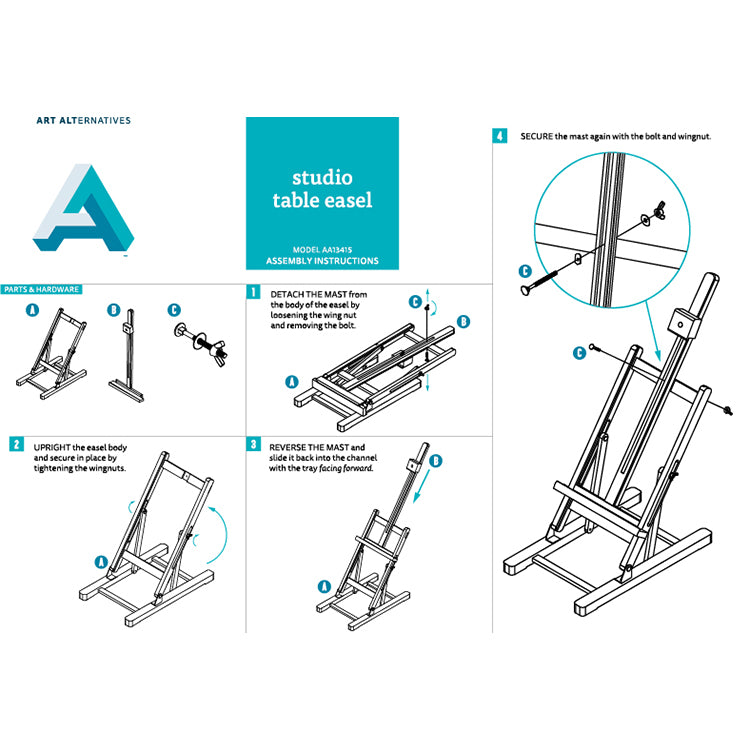 Art Alternatives  Studio Tabletop Easel