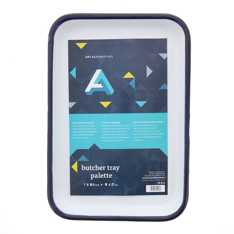 Art Alternatives Enamel Butcher Tray Palette 7x10.5 ⚠️