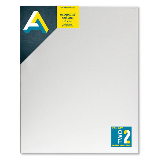 Economy Cotton Canvas 16x20 2 Pack 5/8in Profile