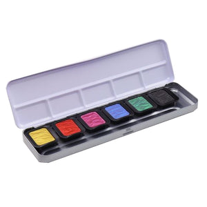 Finetec Premium Pearlescent Watercolor 6 High Chroma Colors Set